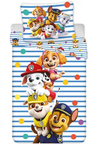 Paw Patrol Peuterdekbedovertrek Stripes 100 x 140 cm - Katoen