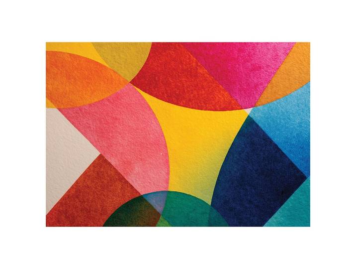 FOTOTAPETE Art Deco Geometrisch Bunt 400x280 cm