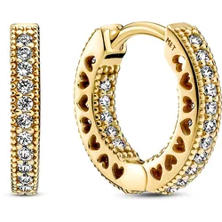 Pandora 266317C01 Damen-Ohrringe Creolen Pavé Herzen