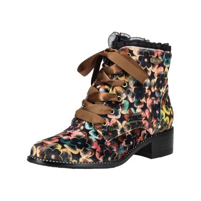 Schnürstiefelette LAURA VITA "LAURA VITA Stiefelette Textil", Damen, Gr. 38, braun (camel), Textil, Schuhe Schnürstiefelette
