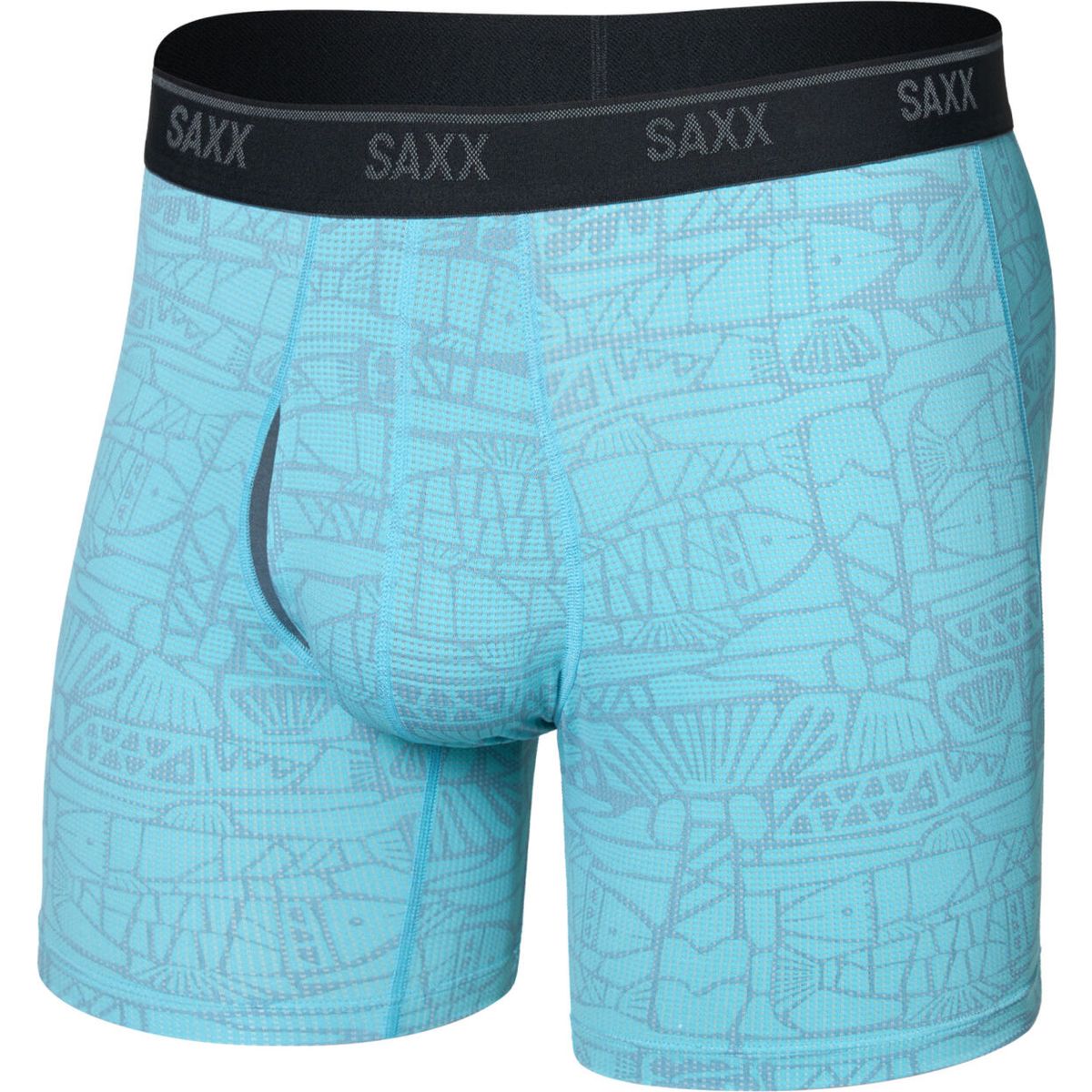Saxx Quest Quick-dry Mesh Boxer Brief FLY tile fish-sea level (TFS) XXL SXBB65F-TFS-XXL
