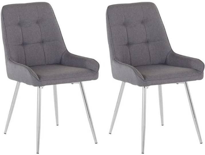 Chaise 2 PK Gris Chrome