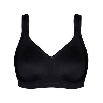 Minimizer-BH SUSA "Minimizer BH ohne Bügel Milano", Damen, Gr. 100, Cup F, schwarz, Stoff, Obermaterial: 80% Polyamid PA. 17% Elasthan EL. 3% Baumwolle CO., BHs Minimizer-BH
