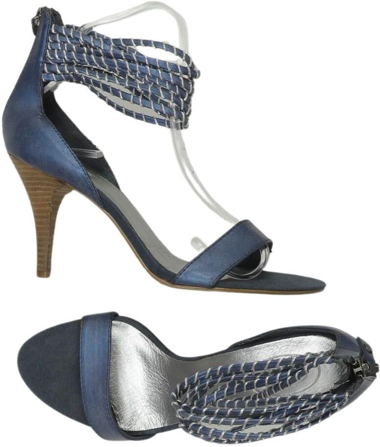 edc by Esprit Damen Sandalen, Blau, Gr. EU 39, Kunstleder - Second Hand