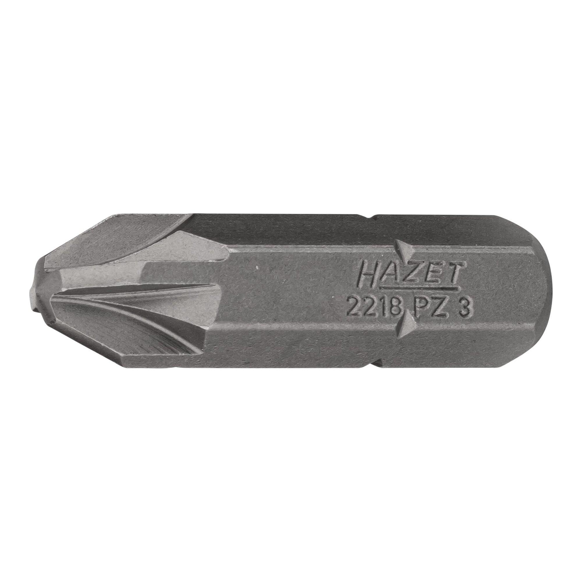 HAZET Bit 2218-PZ3 Sechskant massiv 8 (5/16 Zoll) Pozidriv Profil PZ PZ3)
