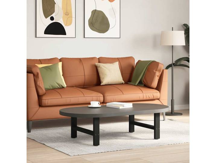 vidaXL Couchtischbeine Schwarz 2 Stk. 70x(30-31) cm Stahl