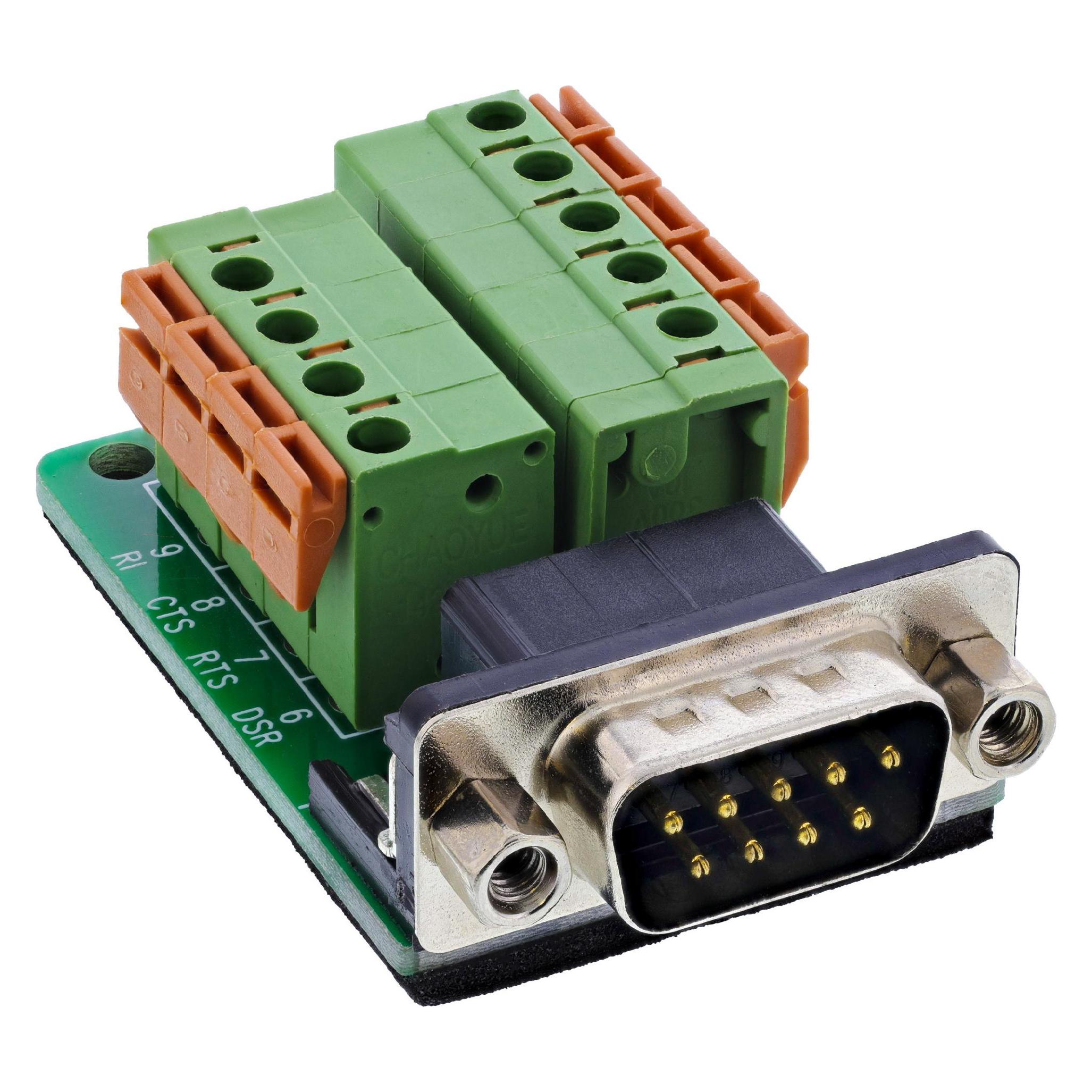 InLine Terminalblock D-Sub 9 Stecker (0.05 m) (92501B)