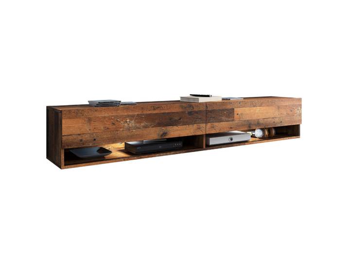 P & B Lowboard, Alteiche, Kunststoff, 180x30x32 cm, Fsc, Made in EU, stehend, hängend, Beleuchtung, in verschiedenen Holzdekoren erhältlich, Wohnzimmer, TV Möbel, Lowboards, Lowboards stehend