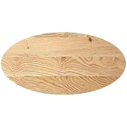 vidaXL Tischplatte 100x50x4 cm Massivholz Eiche Oval
