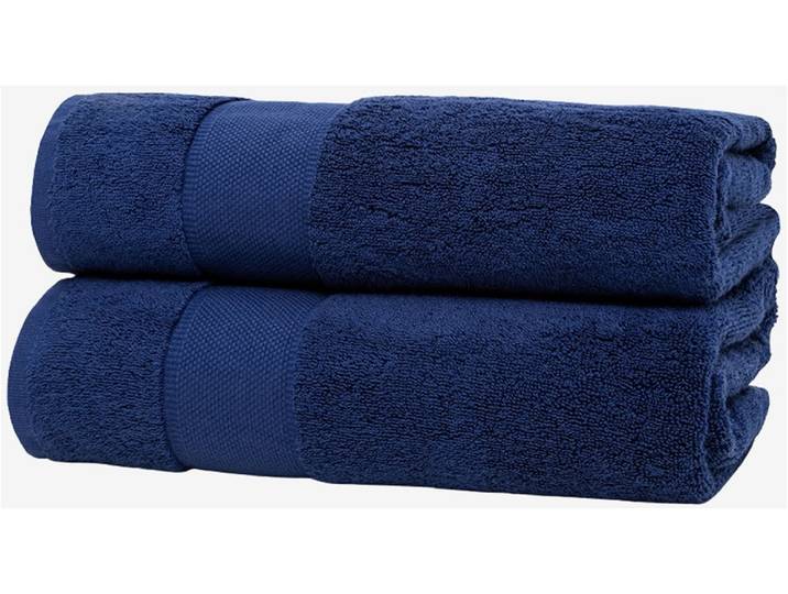 Duschtücher WOLKENFELD Premium Low-Twist Baumwolle 550 g/m² – 2 grosse Duschtücher , blau, B:70cm L:140cm, Frottier, Baumwolle, Handtücher, Duschtücher, 70×140 cm – weich, saugfähig und ideal für Bad & Wellness