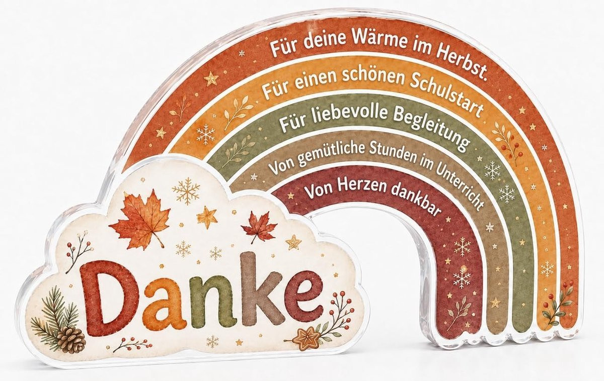 Acrylstandaard Bedankt voor Lerares - Persoonlijk Cadeau en Schoolaccessoire
