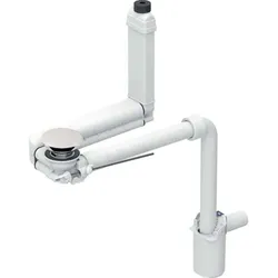 Geberit Waschbeckenablauf Clou, Raumsparmodell, Abgang horizontal, Hebelbetätigung, 152.061.01.1, Ausführung: Durchmesser 40mm