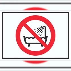 HB-Druck Wasserkontakt mit Gerät verboten Symbol Schild A1 (594x841mm)