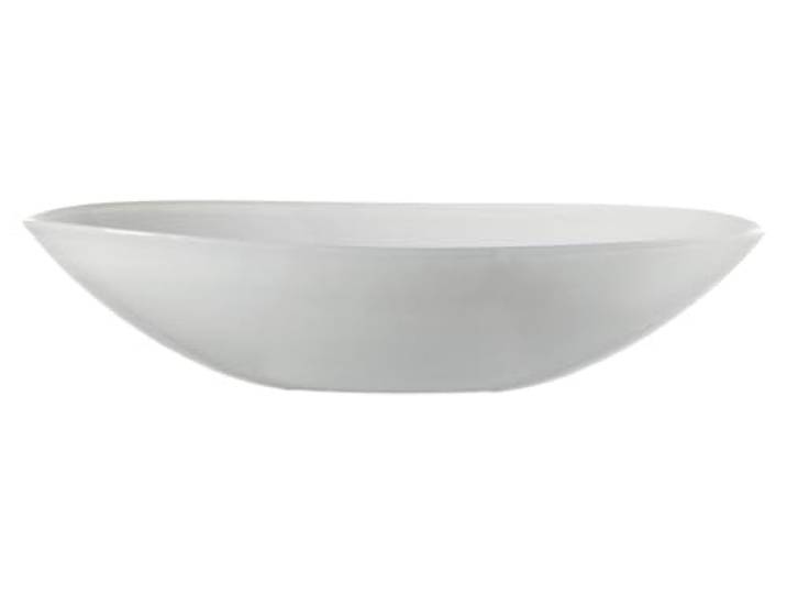 Leonardo Alabastro Glas-Schale, ovaler Design Teller aus Glas, handgefertigte Deko-Schale in weiß, 9 x 32 x 22 cm (HxBxT), 031199