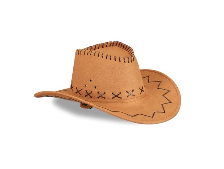Relaxdays 10 x Cowboyhut Fasching braun