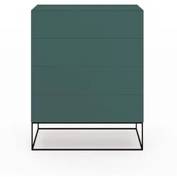 Create Kommode mit 4 Schubkästen Teal Profilgestell