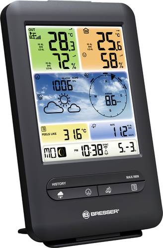 Bresser Optik 5in1 Profi-Sensor V 7002585 Funk-Wetterstation Vorhersage für 1 Tag Anzahl Sensoren max. 7
