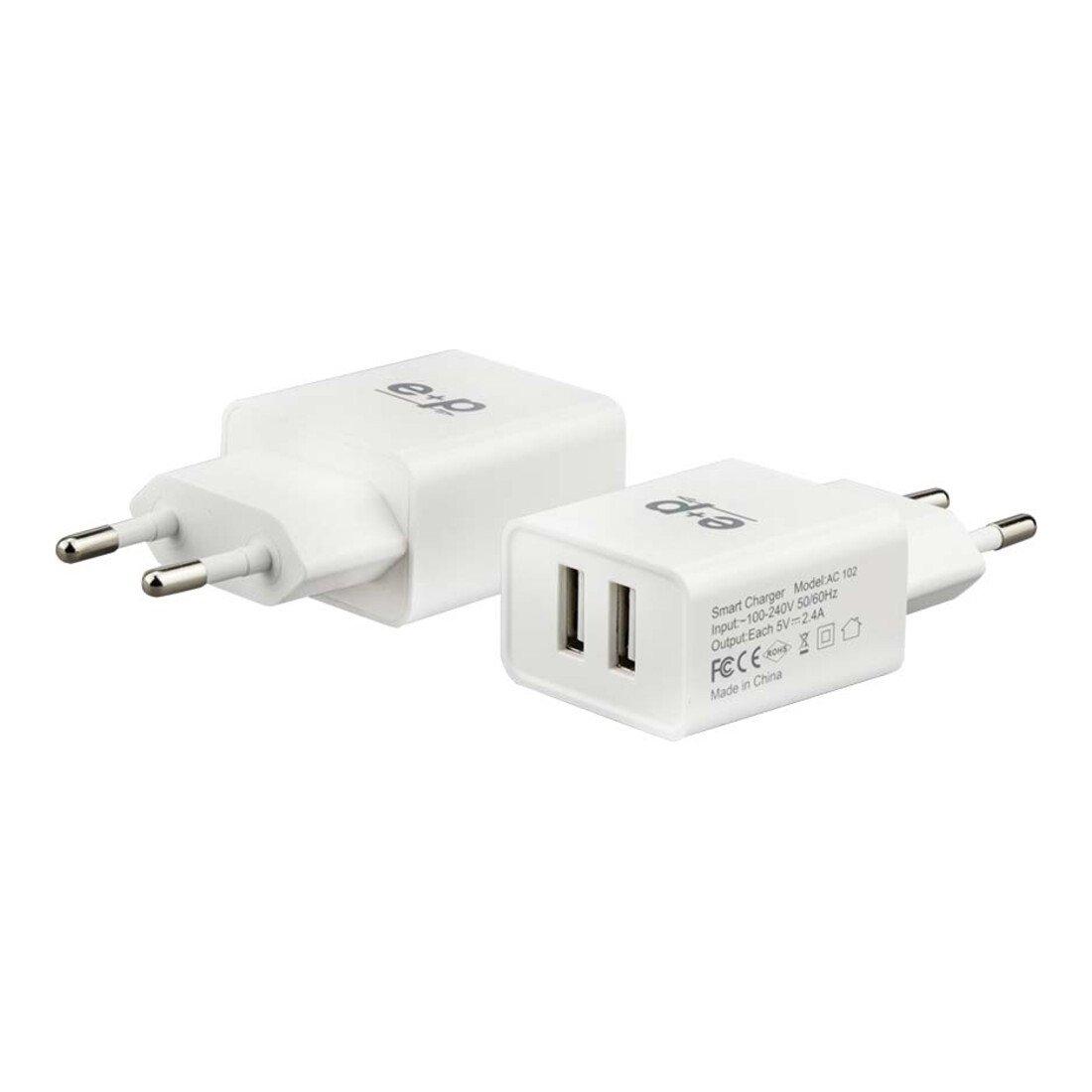 E+P Elektrik USB-Ladegerät 2-fach,4.800mA AC102 ws (8720771)