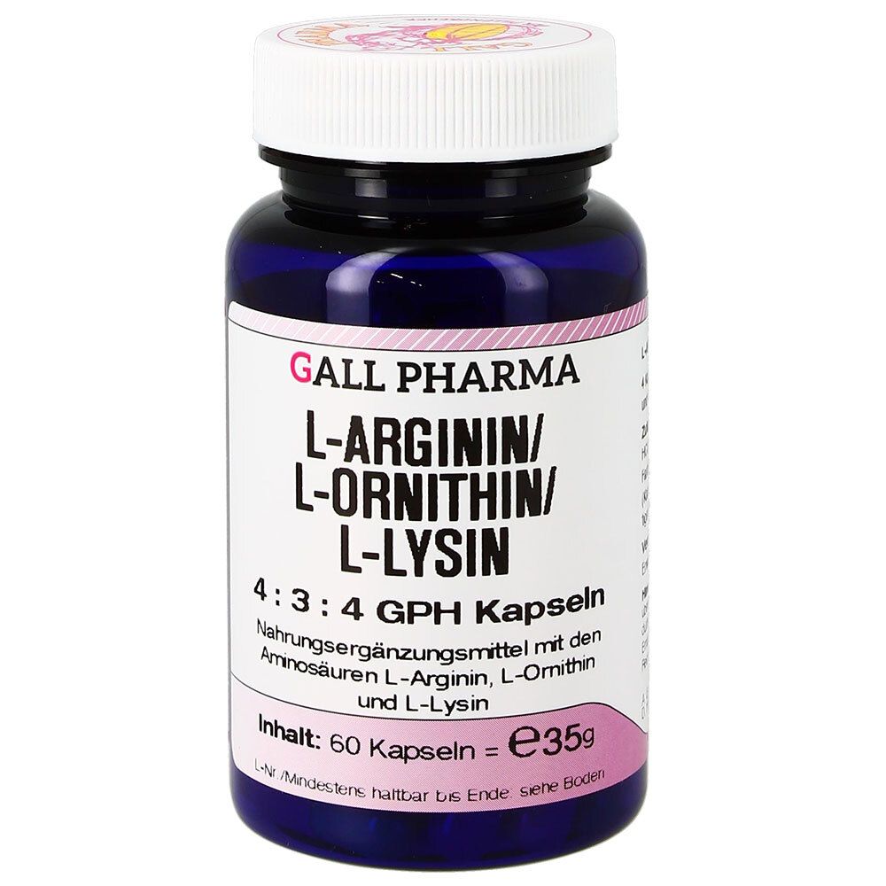 L-ARGININ/L-ORNITHIN/L-Lysin 4:3:4 GPH Kapseln 60 St