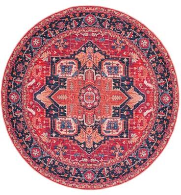 SAFAVIEH Serapi Machine Washable Farnaz Medallion Distressed Rug