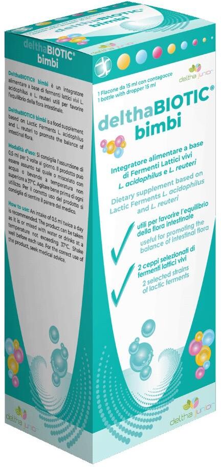 DELTHA PHARMA Srl Deltha, Delthabiotic Bimbi Gocce, 15 ml