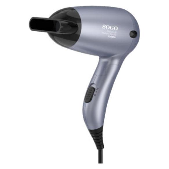 Sogo Foldable and Lightweight Travel Hair Dryer with DC Motor, 12 (1200 W) (SOGO107)