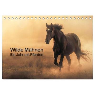 Wilde Mähnen: Ein Jahr mit Pferden (Tischkalender 2027 DIN A5 quer), CALVENDO Monatskalender