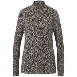 Tchibo - Bedrucktes Blusenshirt mit Stehkragen - Damen - Gr. M - schwarz/print