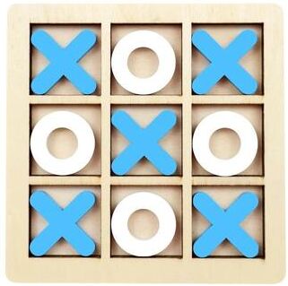 Uplift Essentials Wooden Mini Chess Early Educational Brain Training & Interaction Puzzle blue