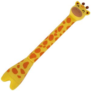 Legami Kugelschreiber Giraffe mit Standfuß, Giraffe, Gehäuse gelb/orange, Schreibfarbe blau