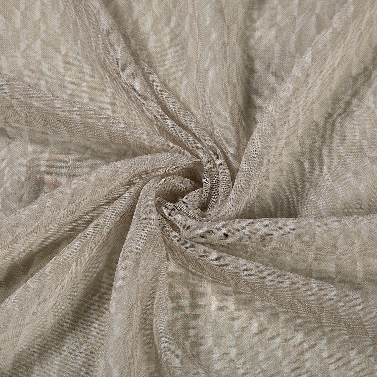 Gerster "Penny" Ösen 1 Stk. tlg. Ösenschal "Penny" bedruckt beige 245cm, Ösen, 140cm