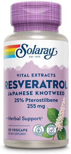 Solaray Super Resveratrol 250 mg 30 Cápsulas Vegetales