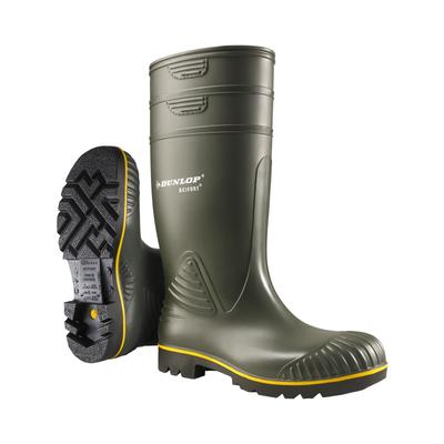 Gummistiefel DUNLOP "Acifort Heavy Duty", Damen, Gr. 47, grün, Obermaterial: 100% Textilmaterial TEXMAT., Schuhe Gummistiefel