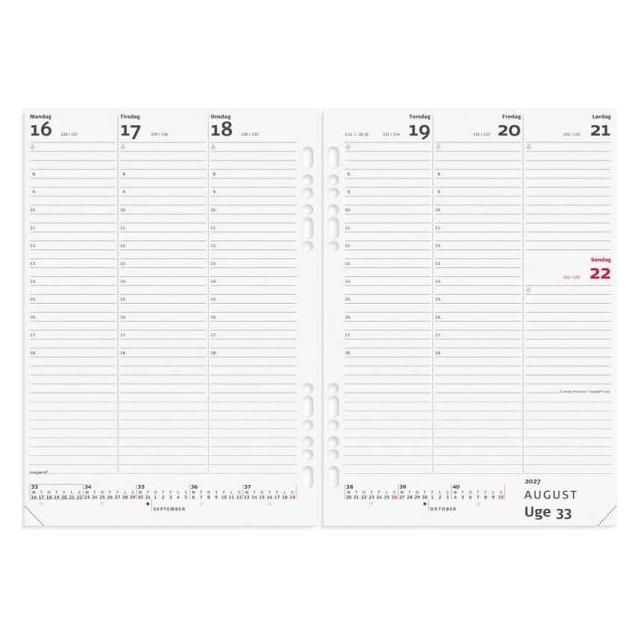 Mayla Pharma System A5 ugekalender hjformat REFILL 2027 (27295000)