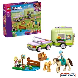 LEGO Friends 42695 Pferd und Fohlen mit Pferdeanhänger 42695