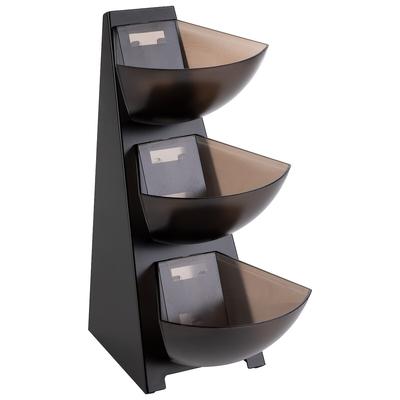 Organizer - OS231BK in Edelstahl schwarz pulverbeschichtet mit 3 Kunststoffschälchen(480012)