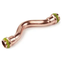 Kupfer Pressfitting Sudo-Press Übersprungbogen 15 mm innen/innen Kontur V DVGW