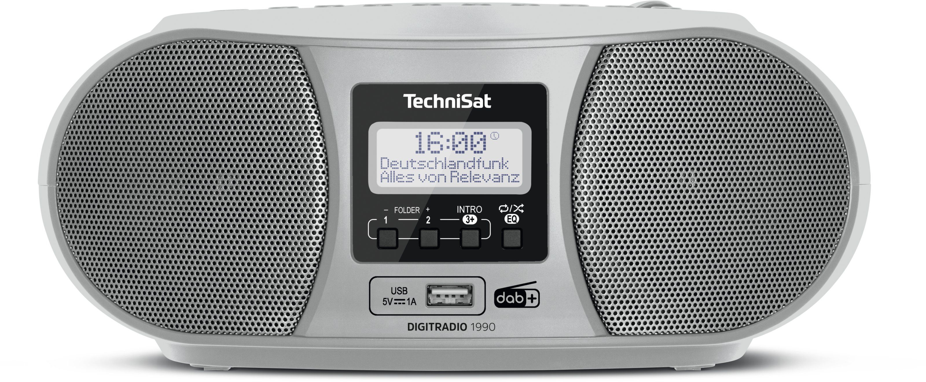 TechniSat DigitRadio 1990 CD Player DAB+, FM Radio (Silber) 0001/3952