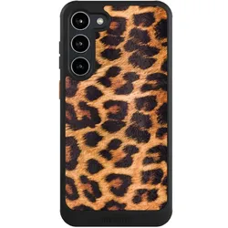 Nivocase Hülle für Samsung Galaxy S23+ Handyhülle NIVOcore Case Schwarz Animalprint Fell Leopard (Samsung Galaxy S23+), Smartphone Hülle, Schwarz