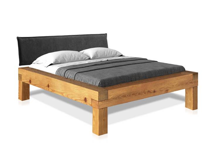 CURBY 4-Fuß-Balkenbett mit Polsterkopfteil, Material