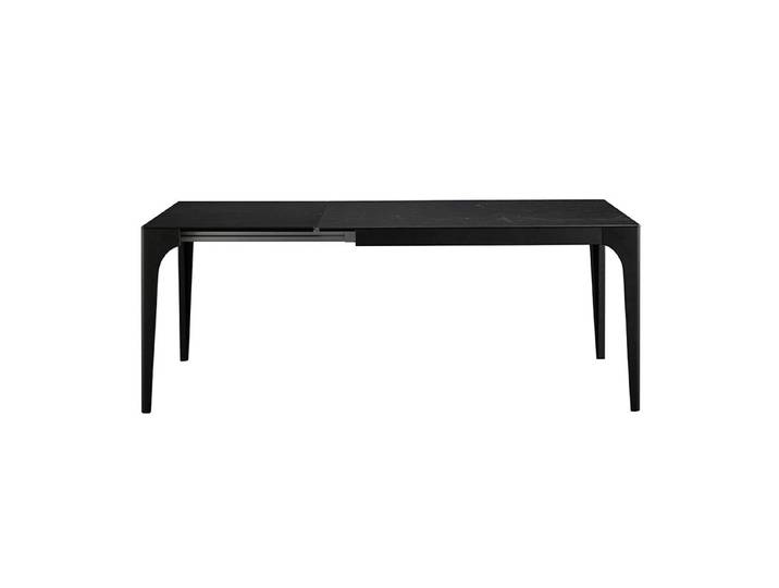 COLICO table extensible CARGO 160(210-260)x90 cm (Nero Marquina poli - Chêne noir absolu et Grès effet Marbre)