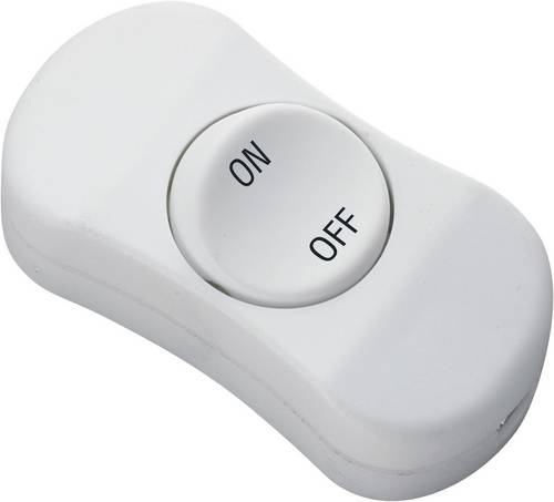 TRU Components TC-R13-901 Schnurschalter Weiß 1 x Aus/Ein 6A