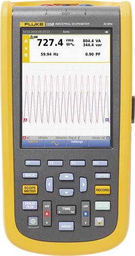 Fluke 125B/EU/S Hand-Oszilloskop 40MHz 2-Kanal 4 GSa/s Multimeter-Funktionen 1St.