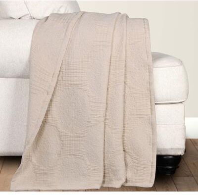 Superior Tanta Cotton Medium Weight Modern Circles Woven Throw Blanket
