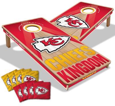 Skip's Garage Kansas City Chiefs NFL 2x4 Professional Cornhole Board Set