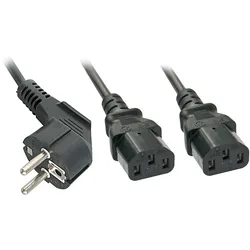Lindy 30048 2m Schuko auf 2x IEC C13 Y-Netzkabel  1 Stück