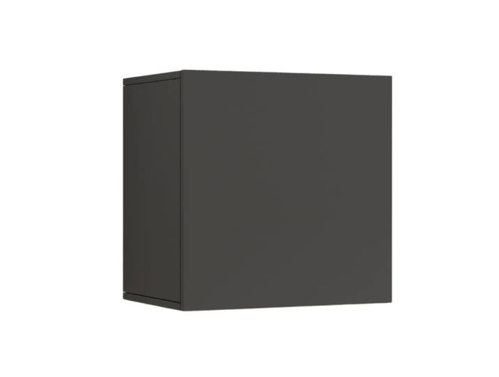 Unité murale cubique 1 porte 50 cm effet bois anthracite mat