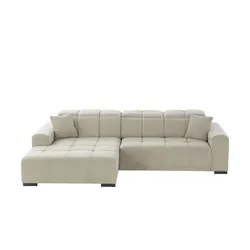 Ecksofa mit elektrischer Sitztiefenverstellung Master , beige , Maße (cm): B: 301 H: 81 T: 195.0