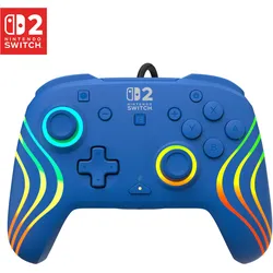 Gamepad für Nintendo Switch, Nintendo Switch 2, Nintendo Switch OLED  Afterglow Wave Wired Controller (Blau) 