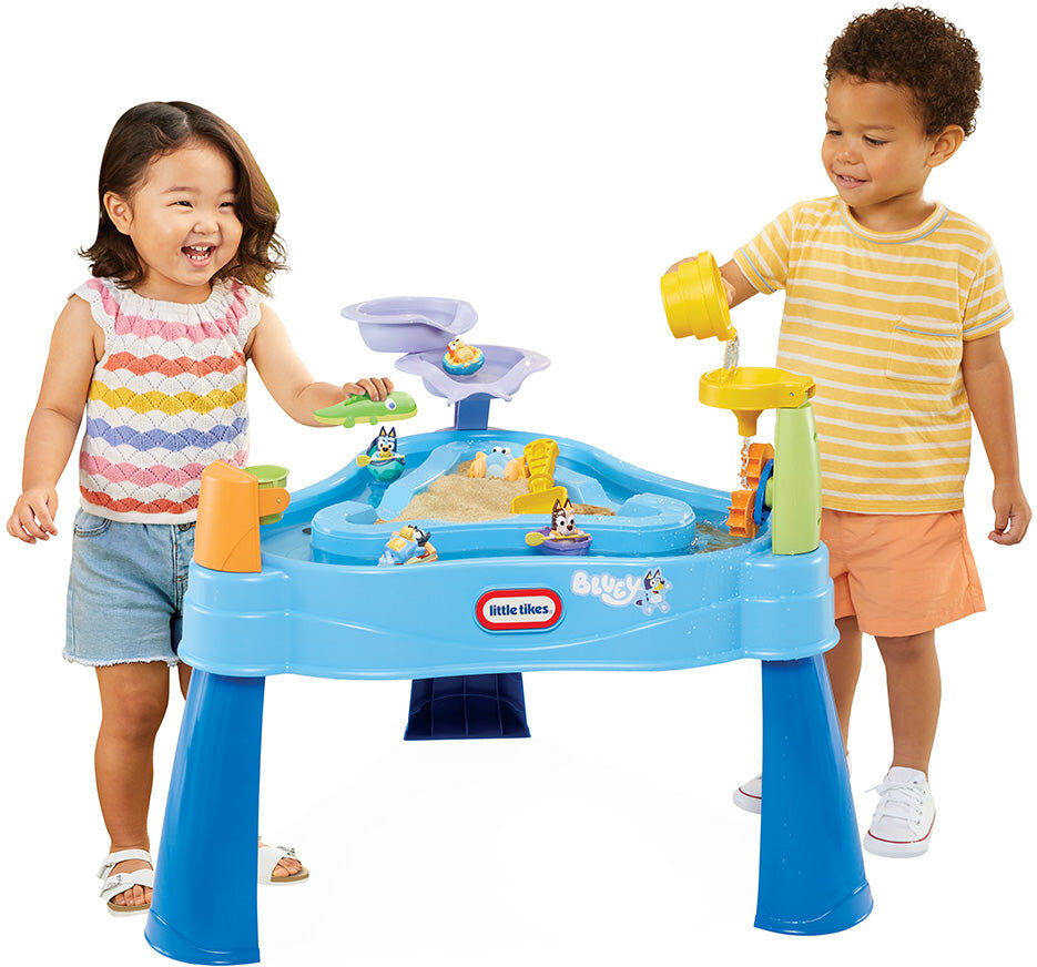 Little Tikes Bluey Beach Water Table - Interactive Sand and Water Playset for Kids - Bluey Theme - Outdoor Play Equipment